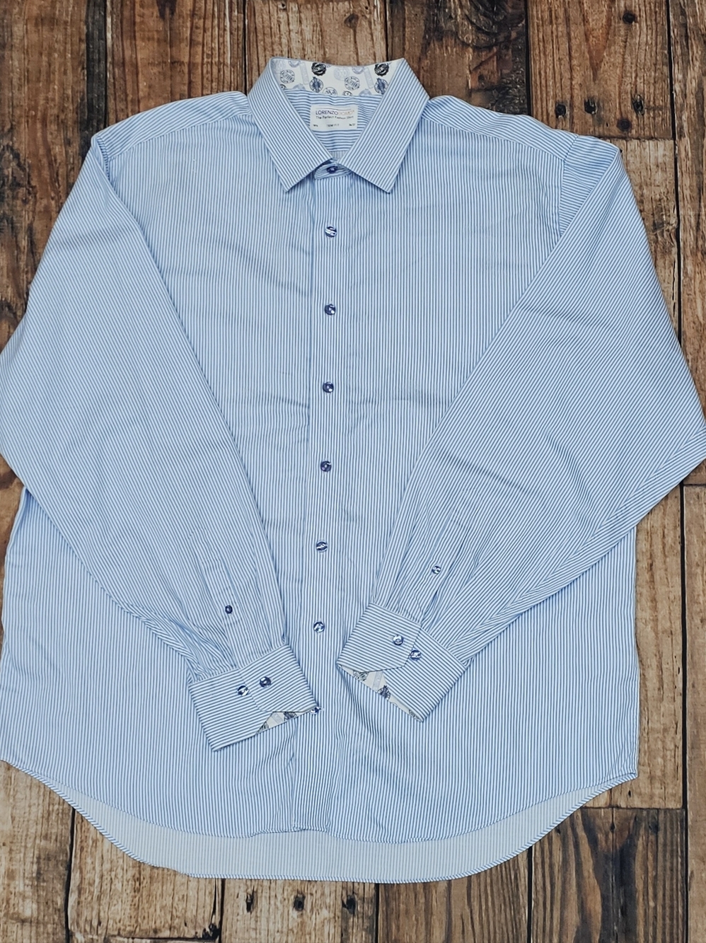 Lorenzo Uomo The Perfect Fashion Shirt Trim Fit Men’s Size 18.5  36/37